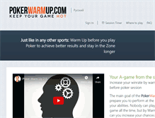 Tablet Screenshot of pokerwarmup.com